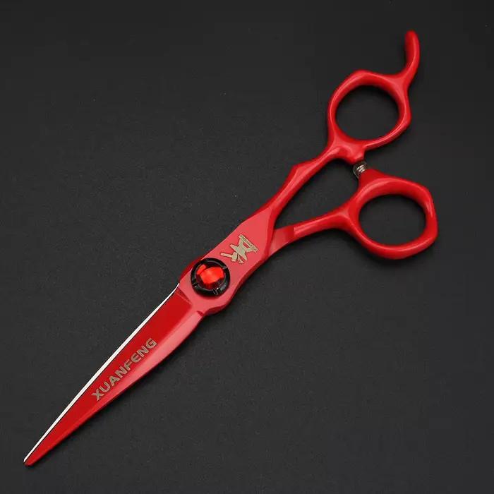 XUANFENG – ciseaux à cheveux rubis de 6 pouces, ciseaux de coupe et ciseaux amincissants entièrement