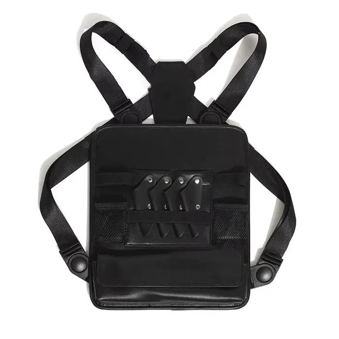 Kit d'outils multifonctionnel professionnel pour barbier avec sac de poitrine à bandoulière, sac pou