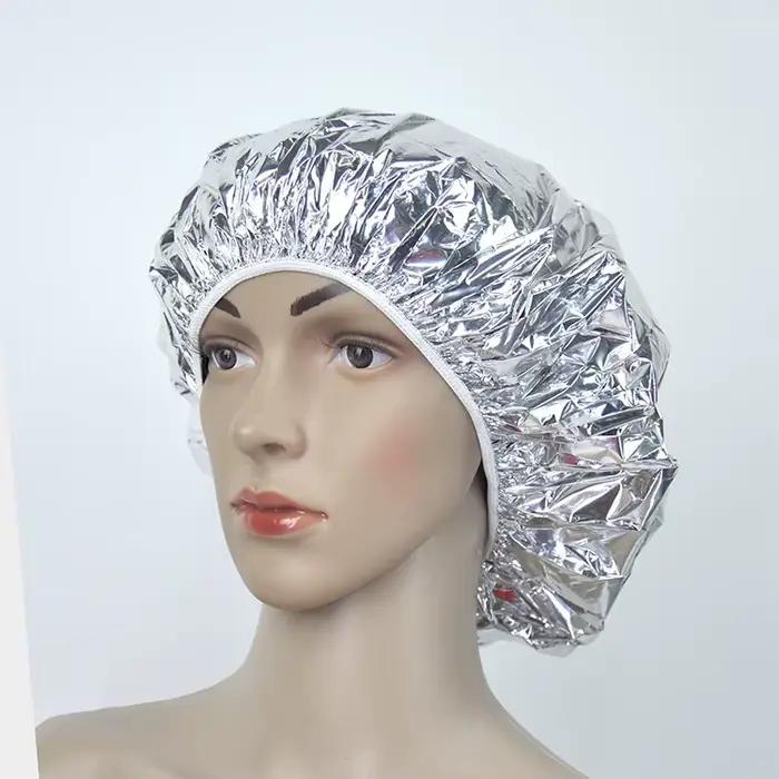 Bonnet de douche isolation thermique feuille d'aluminium chapeau d'isolation élastique bonnet de bai