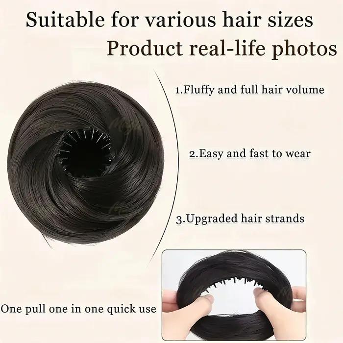Chignon en Fiber synthétique haute température, quatre couleurs en vente, accessoire pour cheveux po