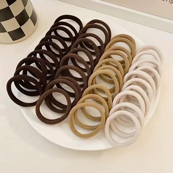 Attaches de cheveux élastiques sans couture style Boho, 50/100 pièces, épais, confortables et durabl
