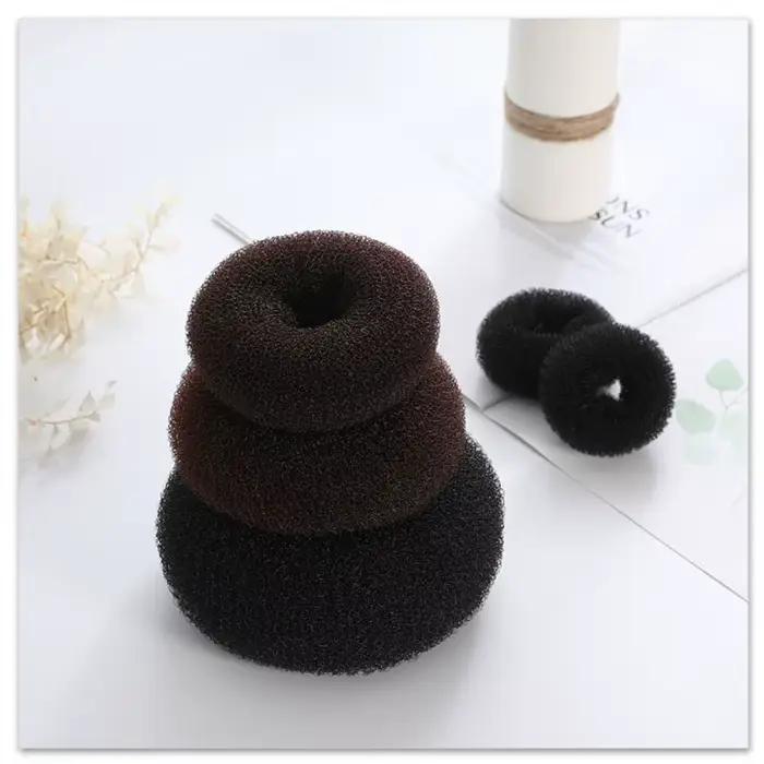 3 pièces chignon beignet mousse magique produits coiffure paresseux cheveux accessoires pour filles 