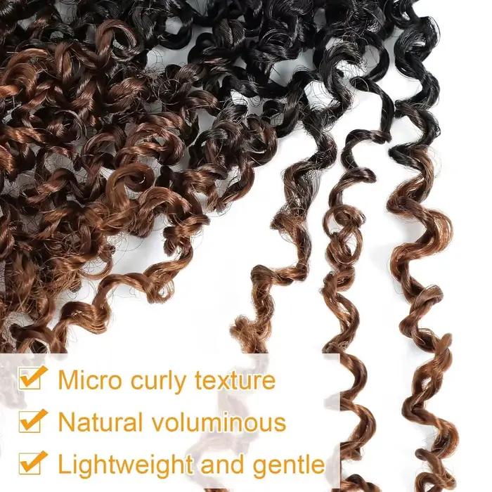 Yanky Twist Crochet Hair pour femmes noires, cheveux synthétiques pré-bouclés, cheveux au crochet ma