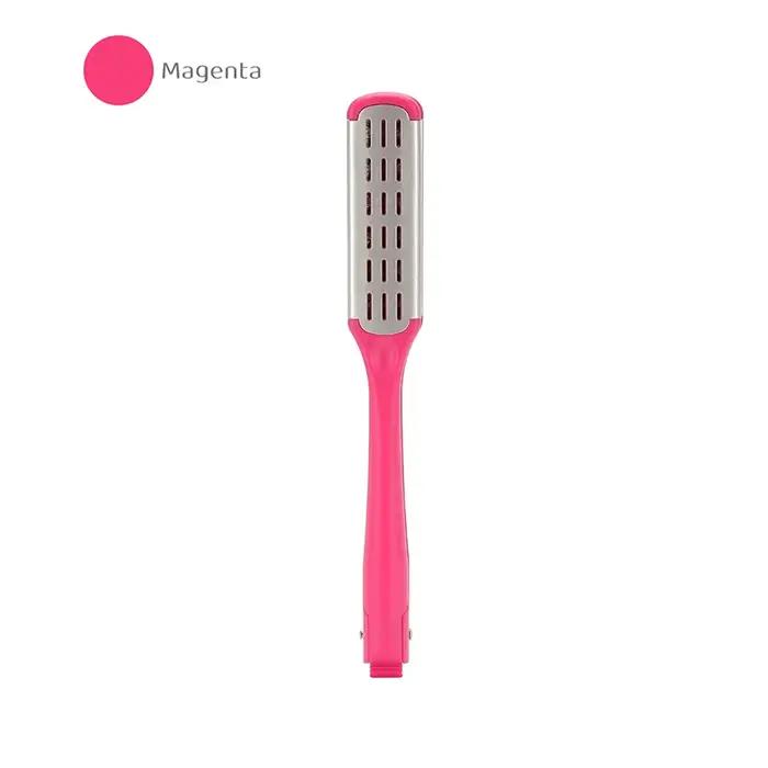 Brosse à lisser professionnelle pour cheveux de sanglier, peigne Double en forme de V, outils de coi