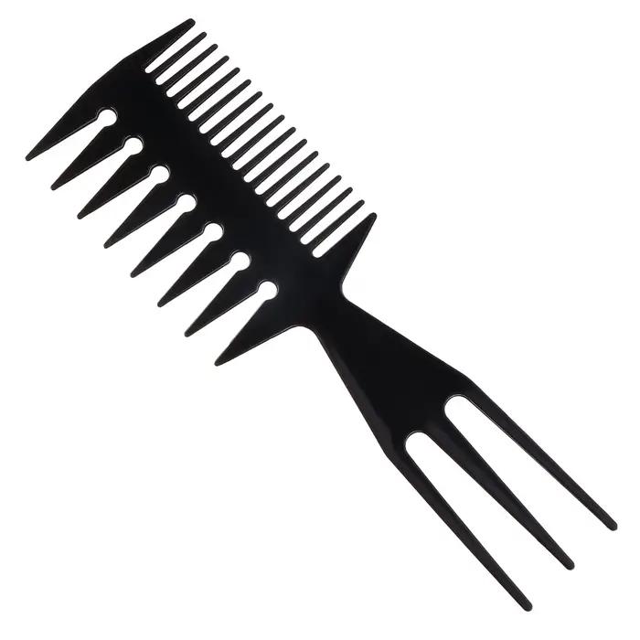 Peignes à dents Double face en forme d'os de poisson, brosse à cheveux pour barbier, teinture des ch