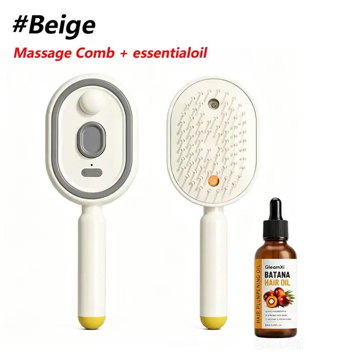 Brosse à cheveux électrique à pulvérisation et massage, brosse à cheveux électrique à vapeur et mass