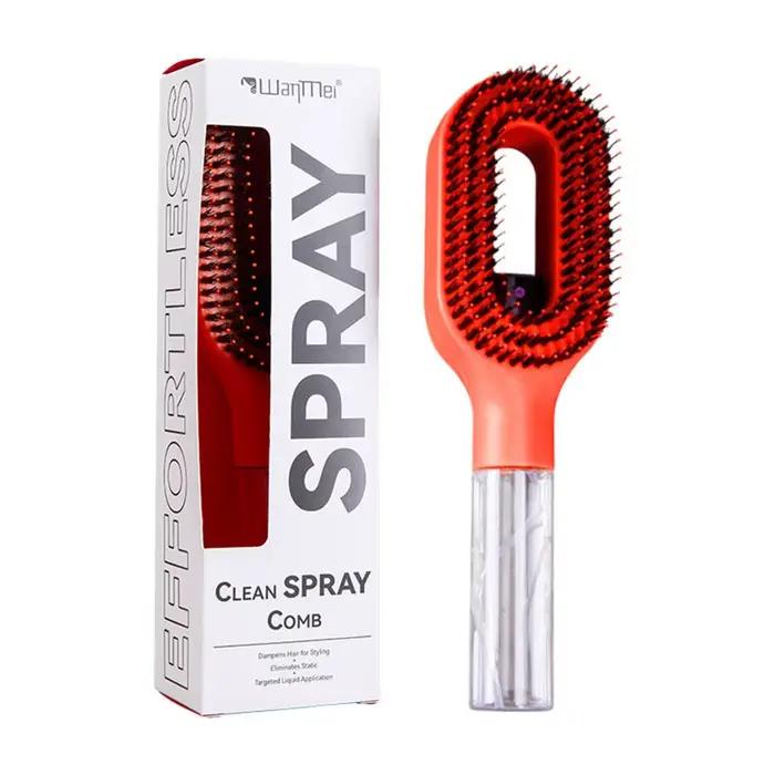 Peigne pulvérisateur d'huile essentielle pour cheveux, brosse démêlante hydratante à brume fine, out