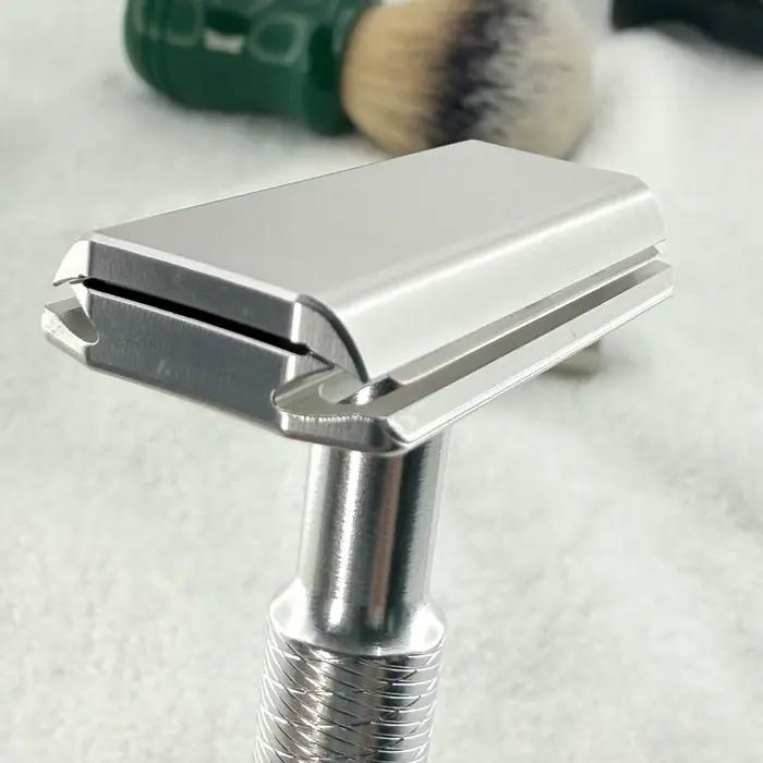 Rasoir de sécurité manuel KAMPFE CNC en aluminium à double tranchant, classique, pour hommes et femm