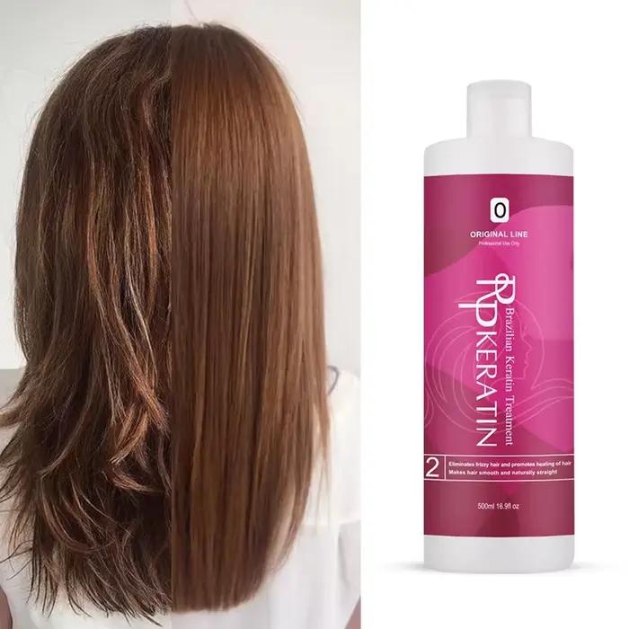 Lissage à la kératine pour traitement lissant des cheveux, 500ml, soins capillaires bouclés et crépu