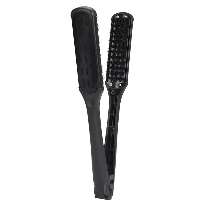 Peigne à lisser Double face et brosse coiffante 2 en 1, outil de coiffure en bois naturel pour femme