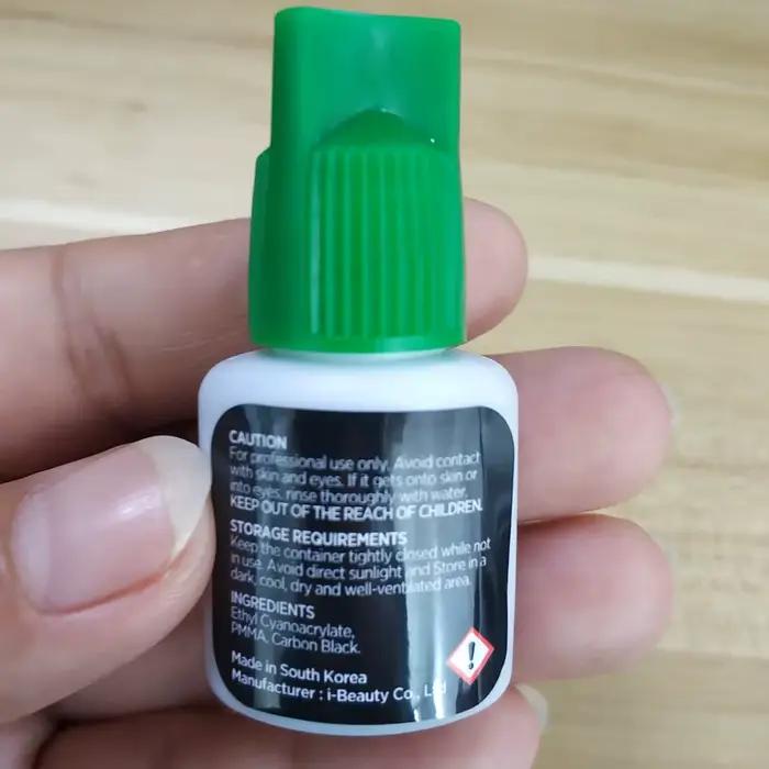 Colle Ultra Super IB 5/10ml à séchage rapide pour extensions de cils, bouchon vert, colle forte, adh