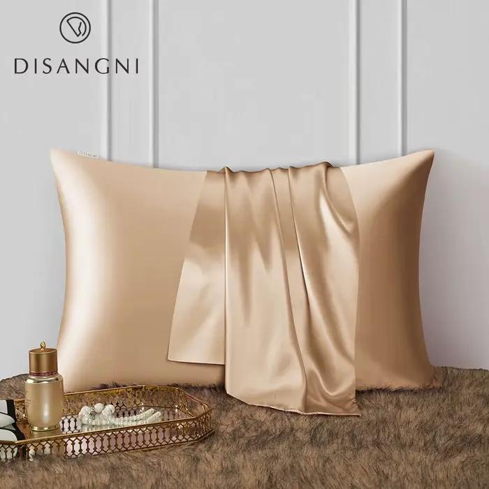 DISANGNI 22 Momme Taie d'oreiller 100 % soie de mûrier naturelle pour cheveux et peau - Pure soie do