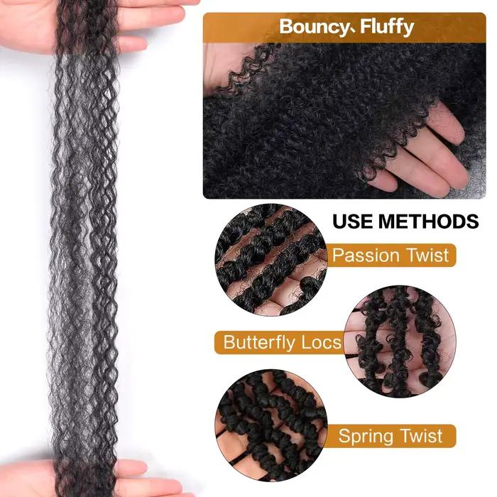Cheveux Afro torsadés élastiques pré-séparés, adaptés aux Locs doux endommagés, tresses synthétiques