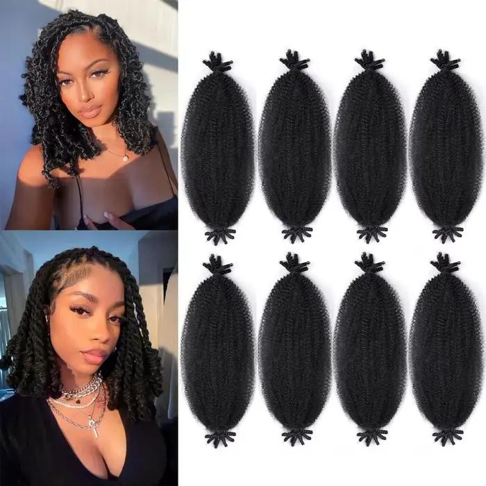 Cheveux Afro torsadés élastiques pré-séparés, adaptés aux Locs doux endommagés, tresses synthétiques