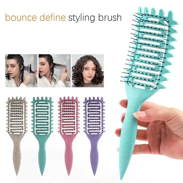 Peigne de Massage pour cheveux, brosse à cheveux en Nylon, brosse à cheveux bouclée démêlante pour S
