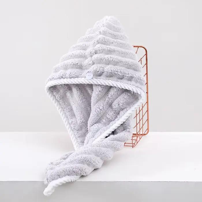 Bonnet pour cheveux secs pour femmes, foulard épais et Super absorbant pour essuyer les cheveux, bon