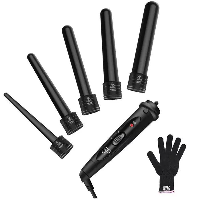 Fer à friser multifonctionnel 5 en 1, bigoudi professionnel rotatif pour salon de coiffure