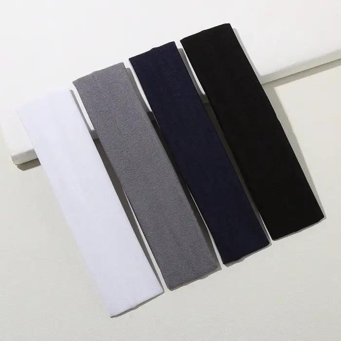 Ensemble de 4 bandeaux Preppy minimalistes, bandes de cheveux décontractées, bandeaux de Style foula