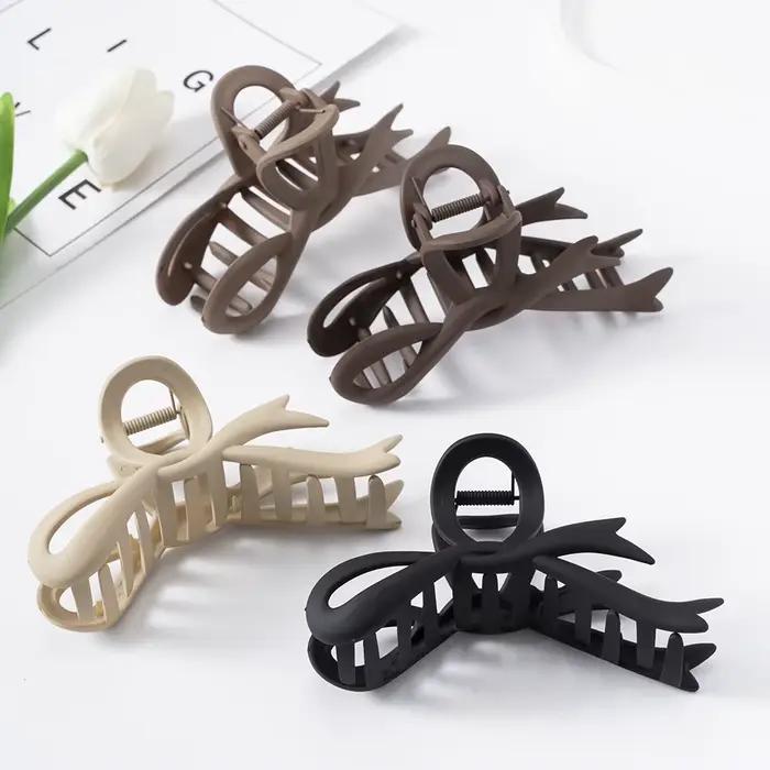 Pinces à cheveux mates de 13CM, Vintage, nœud en ruban, griffes, couvre-chef en crabe, épingles à ch