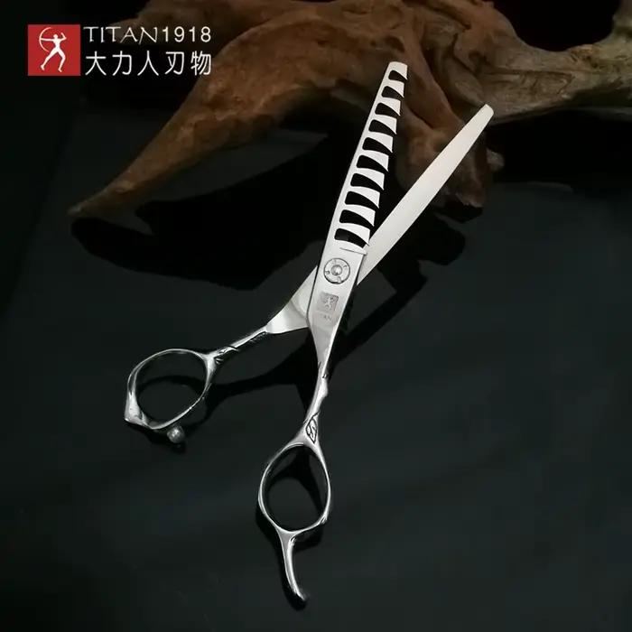 Titan ciseaux de coiffure professionnels ciseaux de coiffure amincissants 6.0 pouces japonais 440c