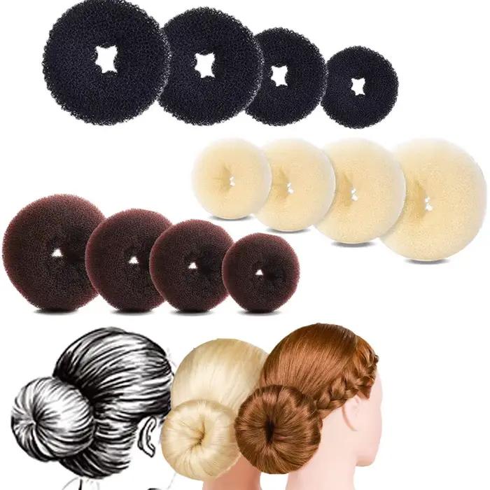 3 pièces chignon beignet mousse magique produits coiffure paresseux cheveux accessoires pour filles 