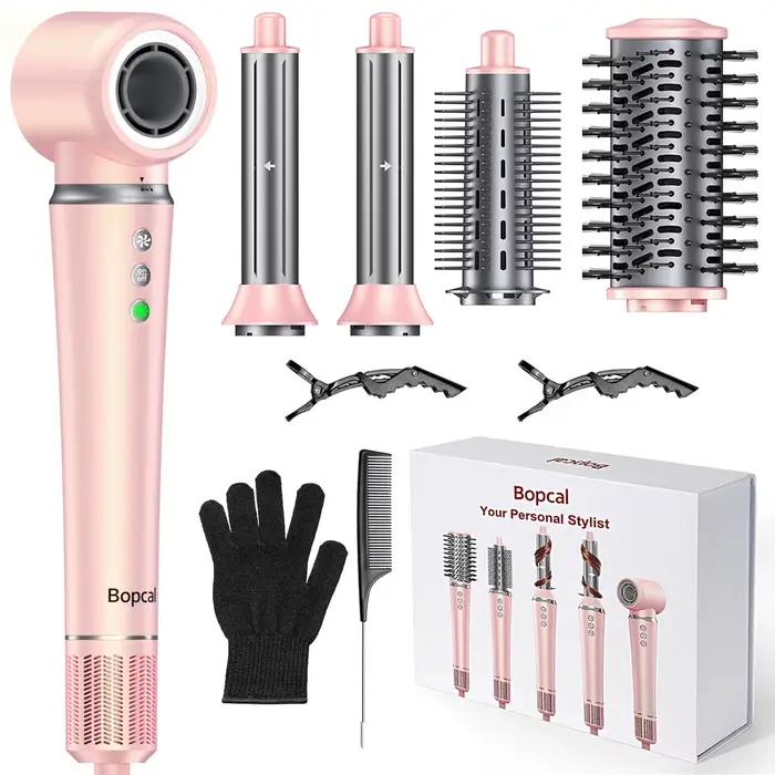 5 en 1 Air Wrap Hair Styler Frizz-Free Auto Wrap Curler, sèche-cheveux à grande vitesse, lissage et 