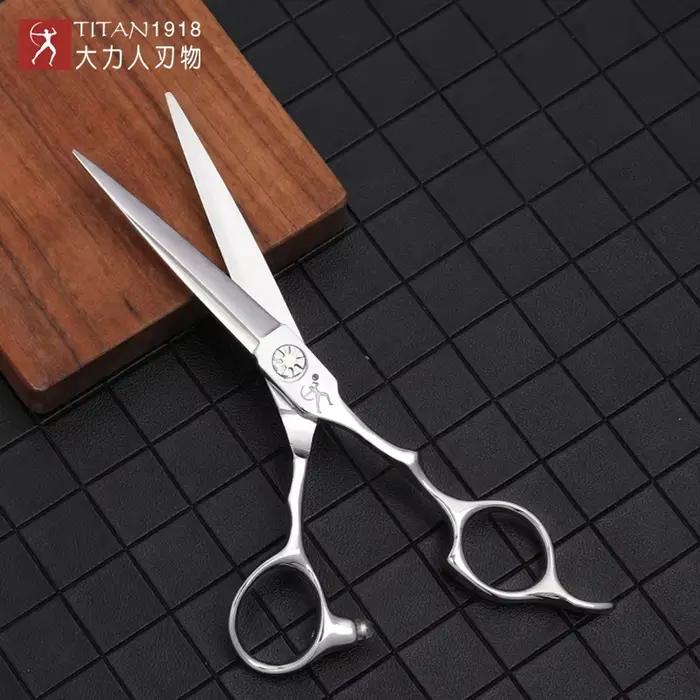 Titan professionnel barbier cheveux ciseaux salon coupe ciseaux coiffure ciseaux japon vg10 acier