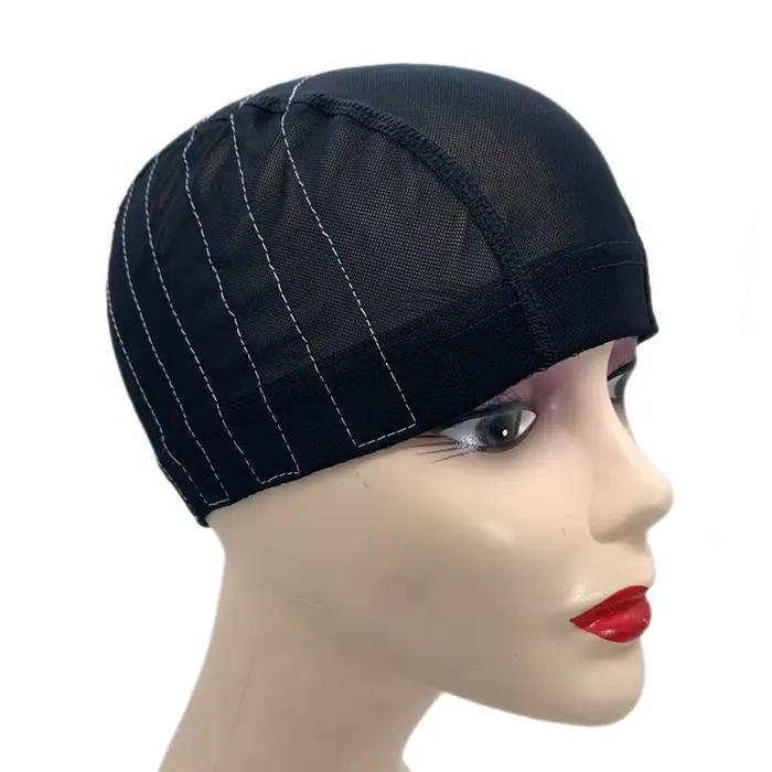 Bonnet de perruque en forme de dôme en maille avec bande sans colle pour débutants, 4x 4/5x 5/13x 4/