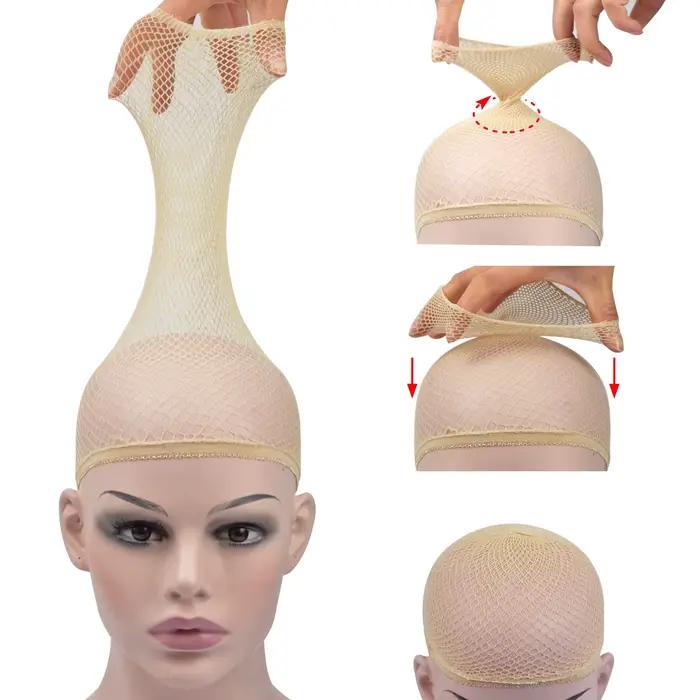 Bonnet de perruque en maille, filet à cheveux en Nylon, nouveaux filets à cheveux élastiques extensi