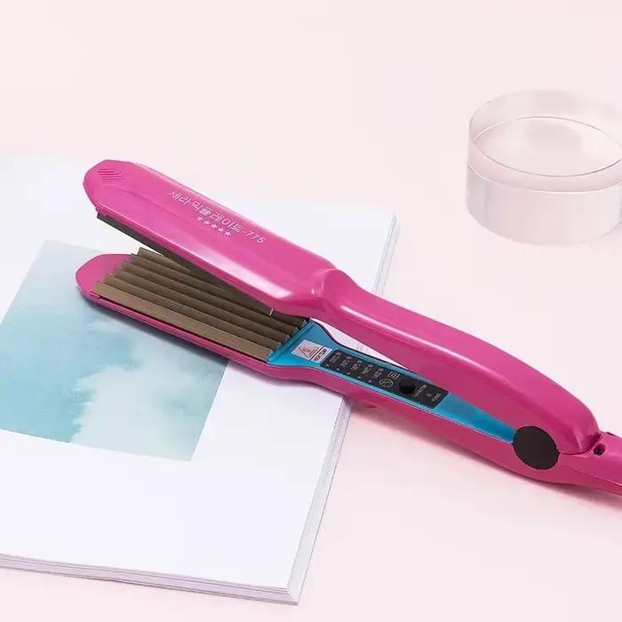 Fer ondulé pour cheveux, fer plat et pelucheux, fer à lisser, fer à onduler, pince à cheveux électri