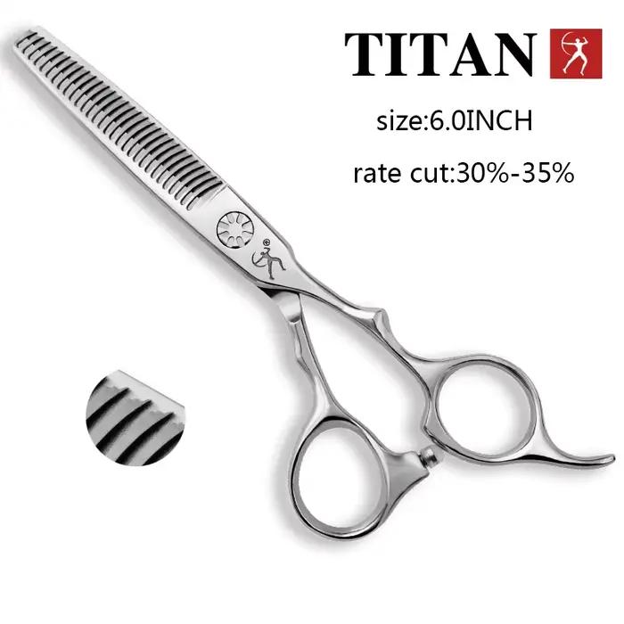 Ciseaux amincissants pour cheveux Titan avec vis à billes pour barbe VG10 ACIER