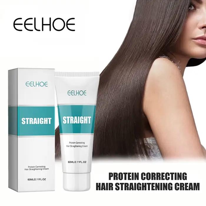 Crème lissante à la kératine, revitalisante réparatrice pour cheveux, réduit les cheveux crépus et s