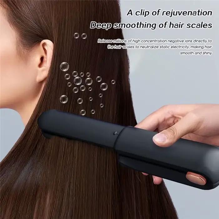 [NOUVEAU!ABMK】 Peigne lissant numérique 2 en 1, fer à lisser pour cheveux réglable en 3 températures