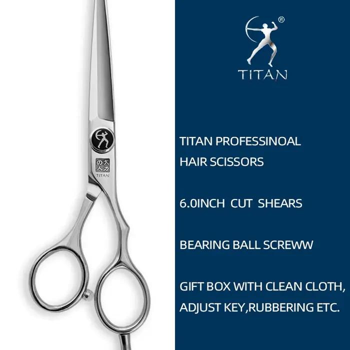 Titan ciseaux à cheveux professionnels 5.5 pouces 6.0 pouces ciseaux de coiffeur coupe ciseaux aminc