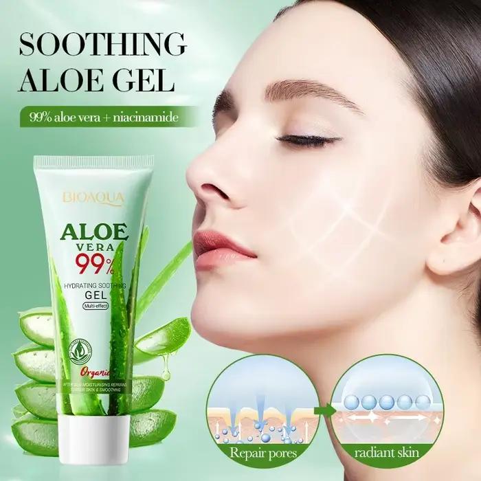 Gel d'aloe vera hydratant, adapté au visage et au corps, hydratant et nourrissant, réparateur des co