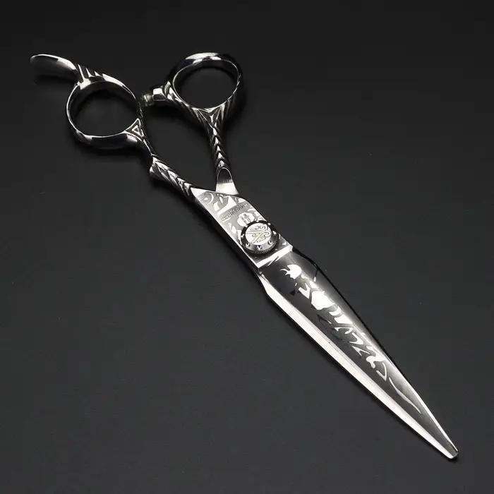 Ciseaux de tatouage de cheveux de 7 pouces, ciseaux de coupe japonais 440C, ciseaux professionnels d
