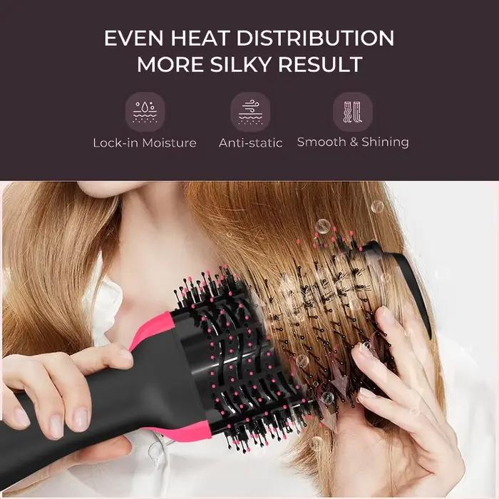 LISAPRO 2 en 1 une étape sèche-cheveux et volumateur lisseur brosse à Air chaud bigoudi beauté et sa