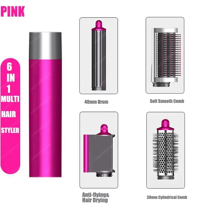 6 en 1 Multi Styler nouveau Design sèche-cheveux cylindre de cheveux peigne avec 30/40mm baril de fr