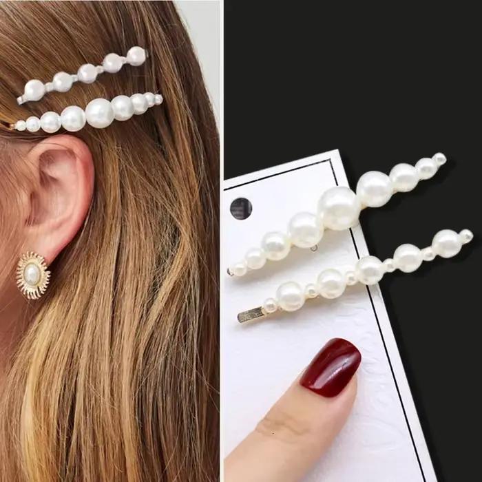 1 ensemble de pinces à cheveux en perles faites à la main pour femmes, Barrettes à fleurs géométriqu
