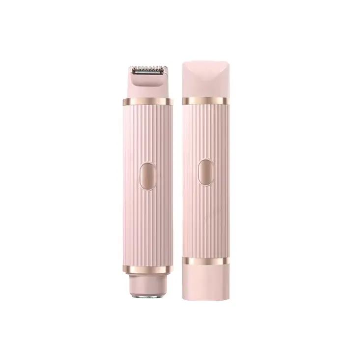 Rasoir électrique pour femmes 2 en 1, rasoir double tête pour le rasage, tondeuse Bikini, épilation 