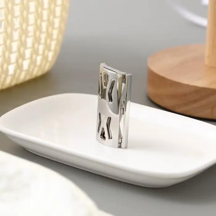 Tête de rasoir de sécurité polie pour hommes, sentinelle creuse ssp (316 en acier inoxydable), avec 