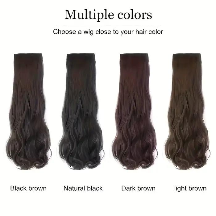 Ensemble de coupe de cheveux synthétiques pour femmes, extension de cheveux ondulés naturels, clip B