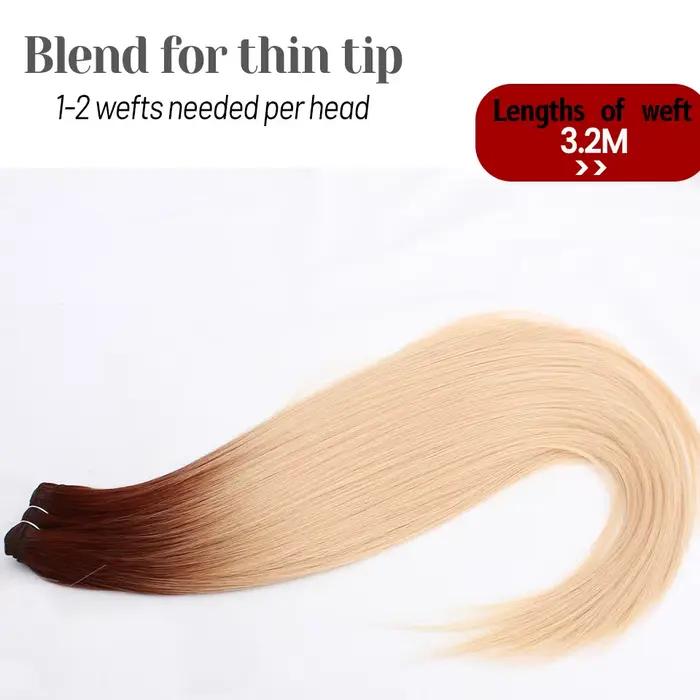 Tissage en lot synthétique lisse Bio-Protein, Extensions capillaires synthétiques lisses en Fiber ré