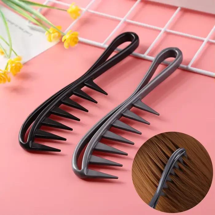 Peigne requin à dents larges, exfoliant, bouclé, pour salon de coiffure, outil de coiffure, spécial 