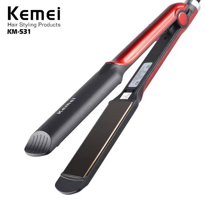 Kemei KM-531 – Lisseur professionnel en céramique, fer à lisser, outils de coiffure pour boucler les