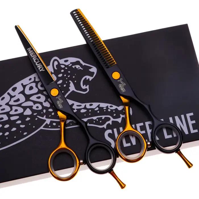 Ciseaux à cheveux professionnels de haute qualité, 5.5 pouces, ensemble de coupe et amincissement, p