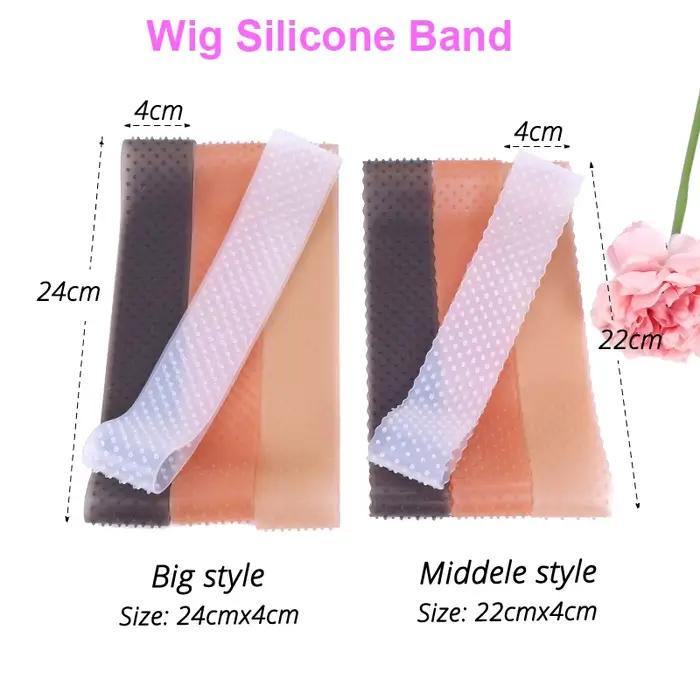 Petit bandeau en Silicone pour fixer la perruque sans colle, bandeau noir antidérapant en Silicone, 