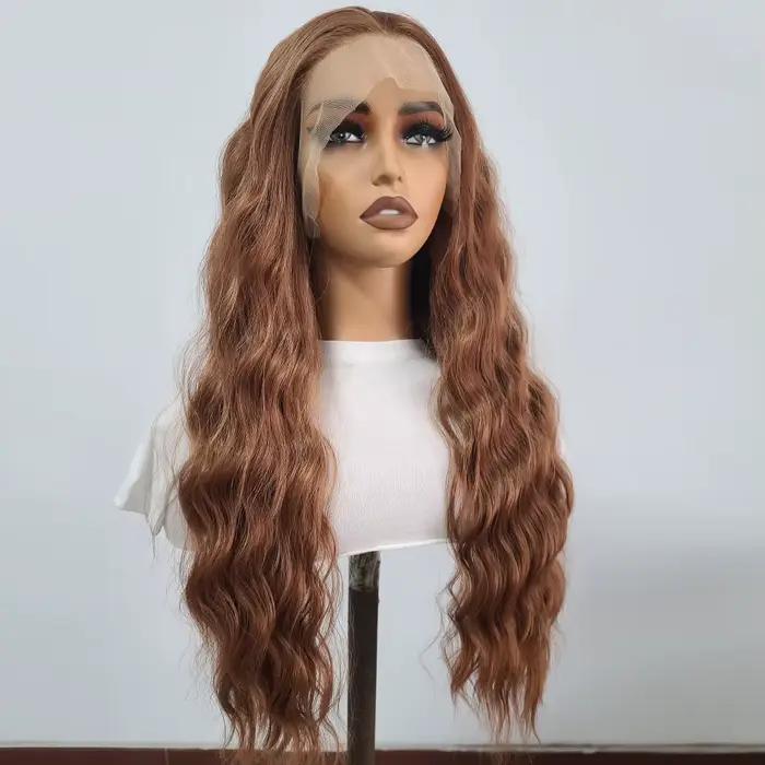 AIMEYA synthétique dentelle avant perruques pour femmes délié naturel cheveux synthétiques dentelle 