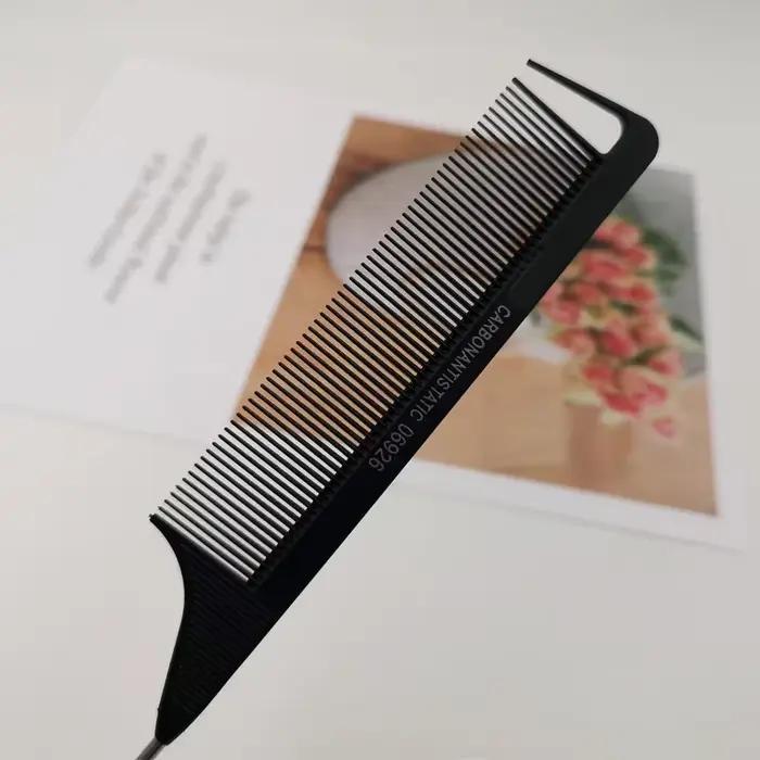 Peignes professionnels pour queue de cheveux, en acier inoxydable, pour coupe de Salon, outils de so