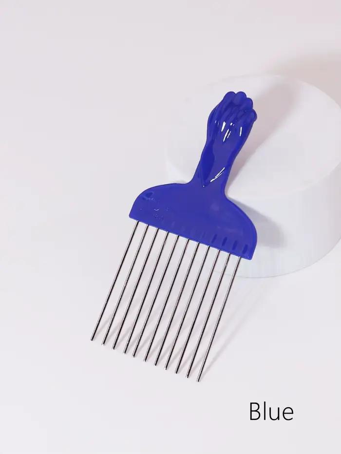 Peigne à cheveux noir en acier inoxydable, peigne à aiguilles en acier, outil professionnel pour hom